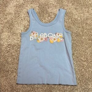 Billabong Blue Tank Top with Floral Design